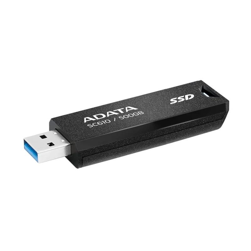 ADATA SC610 SSD Externo 500GB USB 3.2 Gen2 Negro ADATA SC610 SSD Externo 500GB USB 3.2 Gen2 Negro