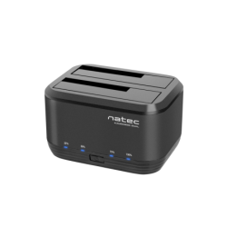 DOCKING STATION NATEC KANGAROO DUAL USB 3.0 SATA NEGRA